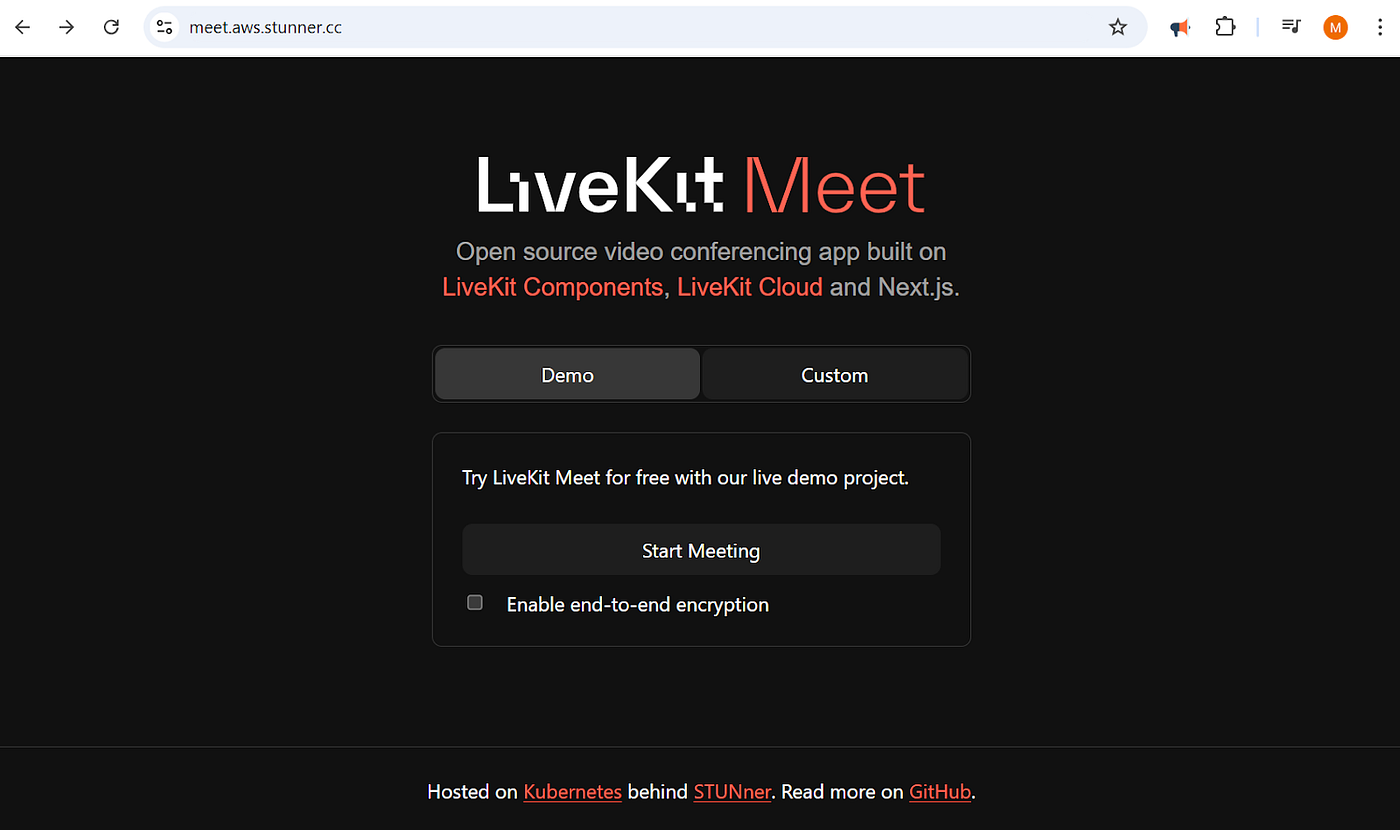 LiveKit Meet Frontend